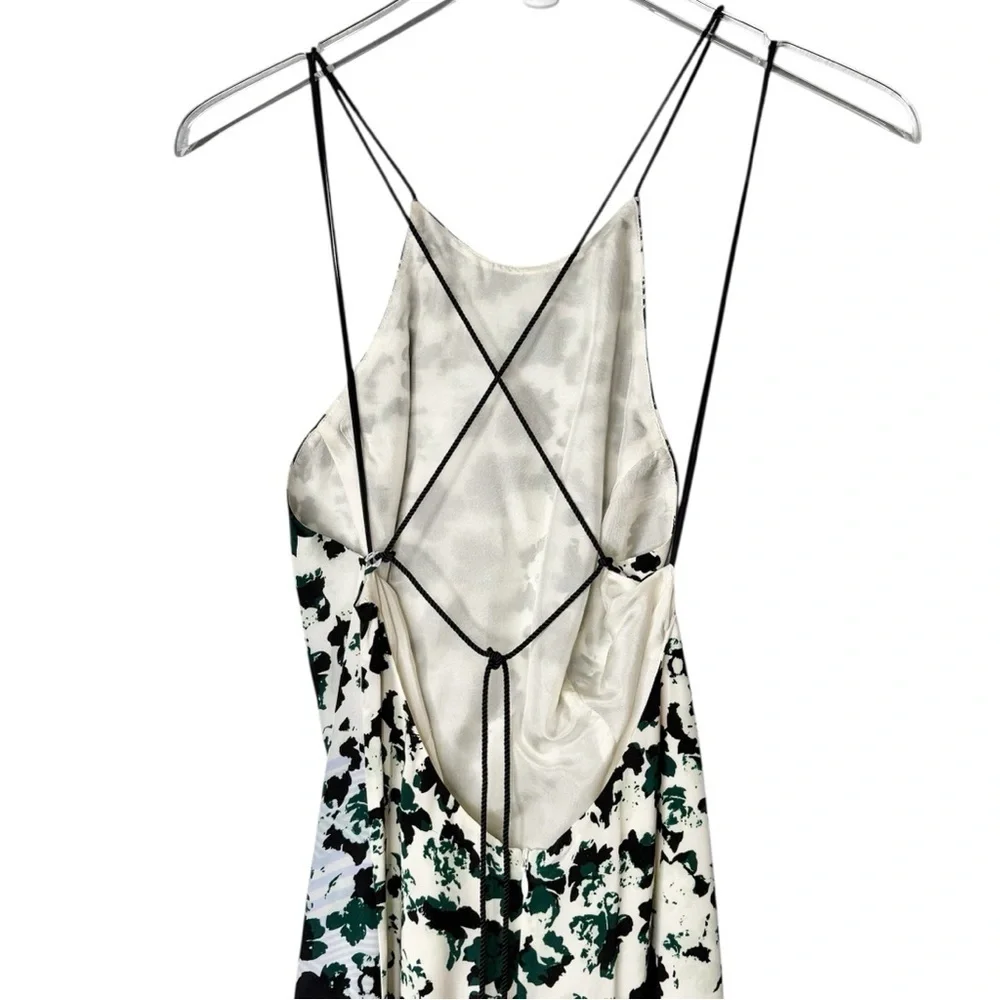 NWT Carmella Silk Floral Open Back Resort Vacation Women’s Maxi Dress Sz 2 - Picture 11 of 14